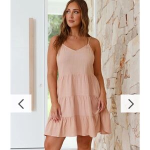 Billy J Blush Sleeveless Tiered Dress